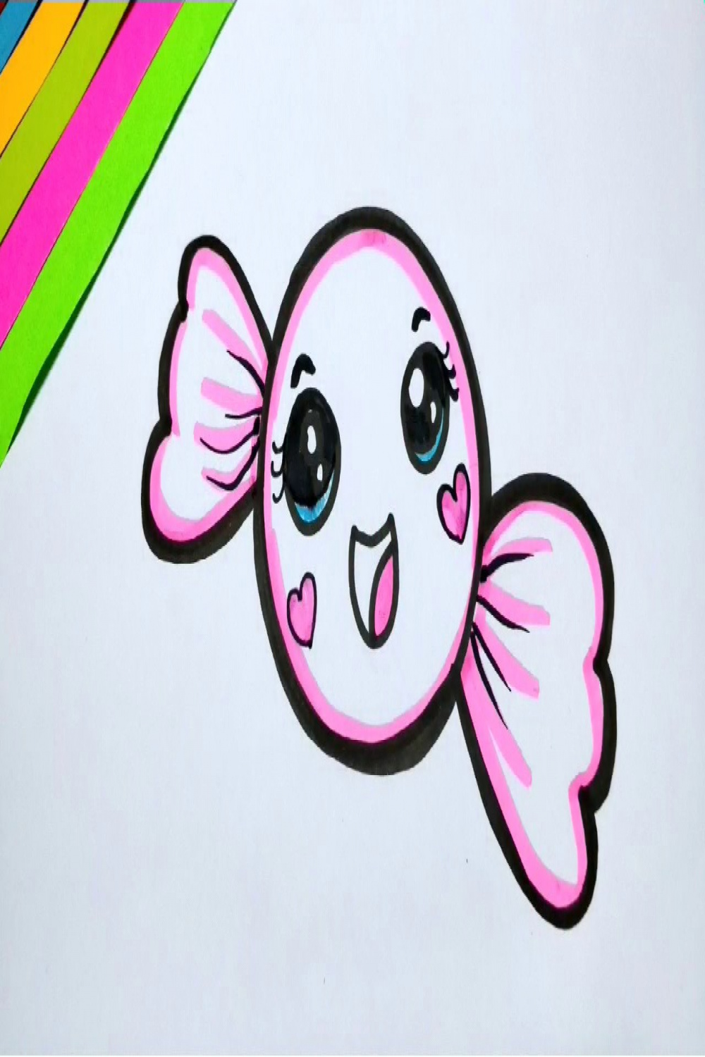 Follow along to learn how to draw and color a SUPER CUTE KAWAII CARTOON  CANDY step by step.