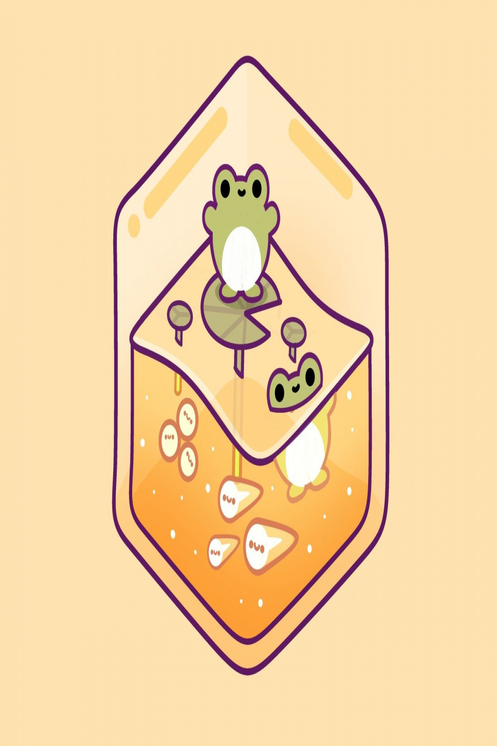 Frog  Cute doodles, Cute little drawings, Cute animal drawings kawaii