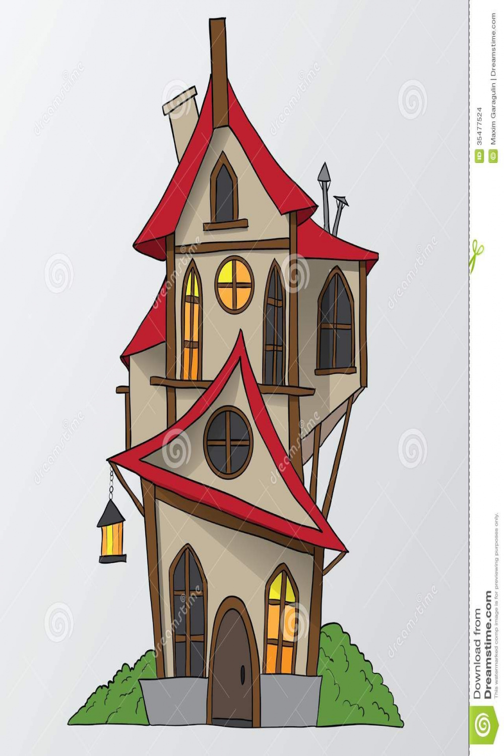 Funny house cartoon vector illustration  Cartoon house, House