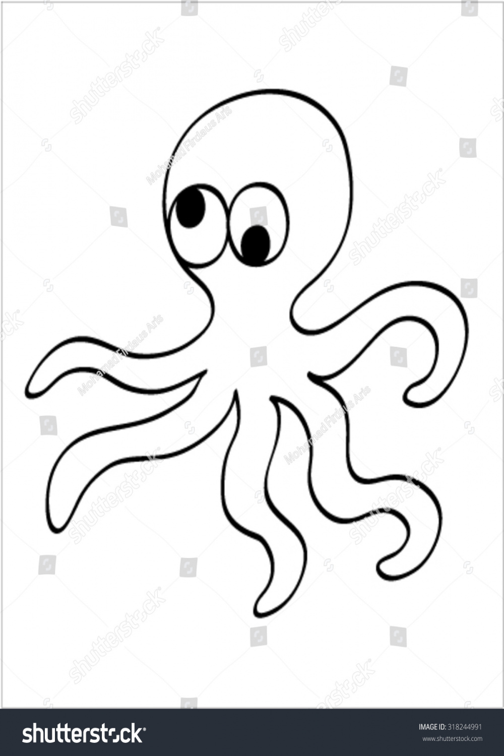Funny Squid Drawing Stock Vector (Royalty Free)
