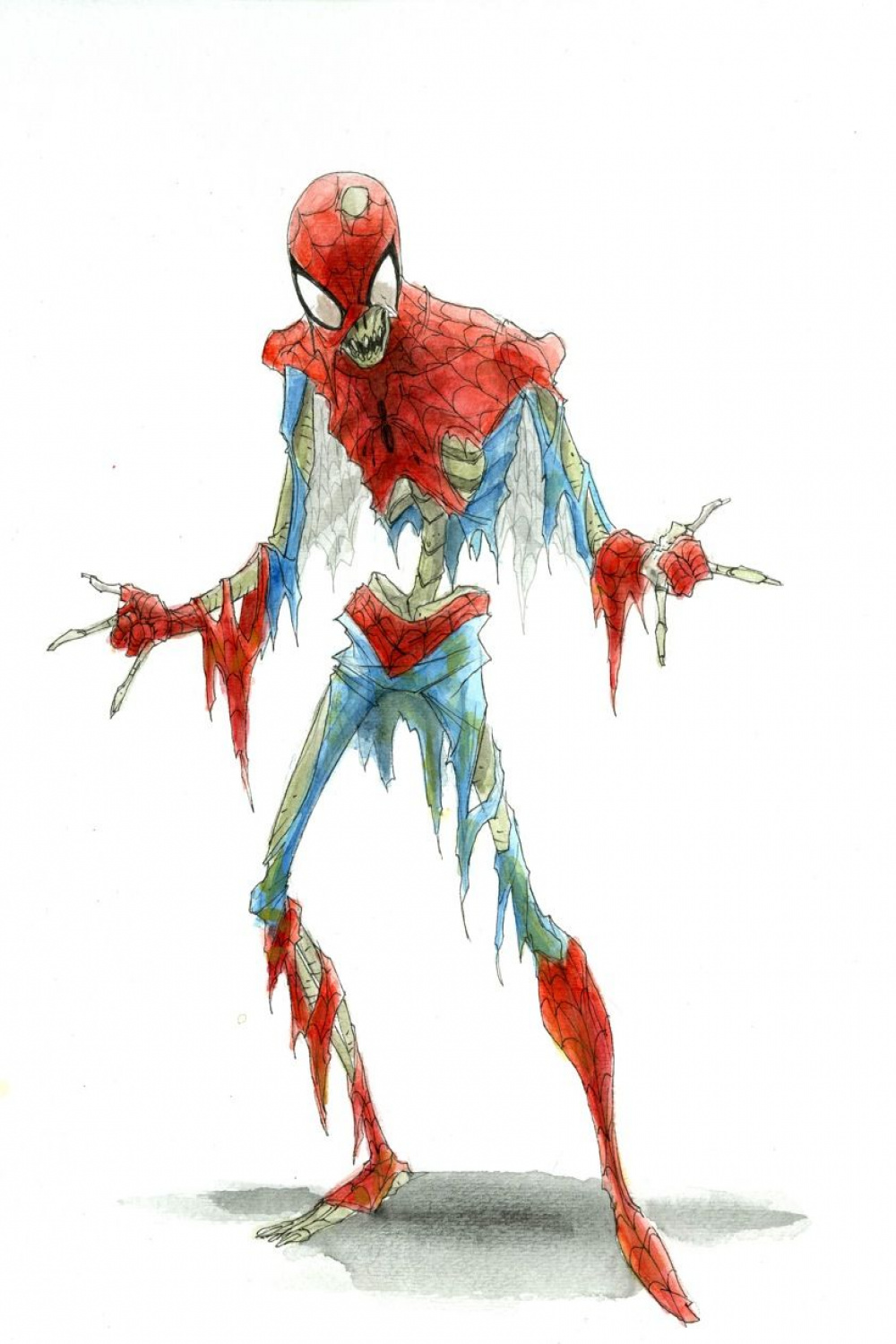 Geek Art: Zombified Spider-Man Skeleton  Geek art, Zombie