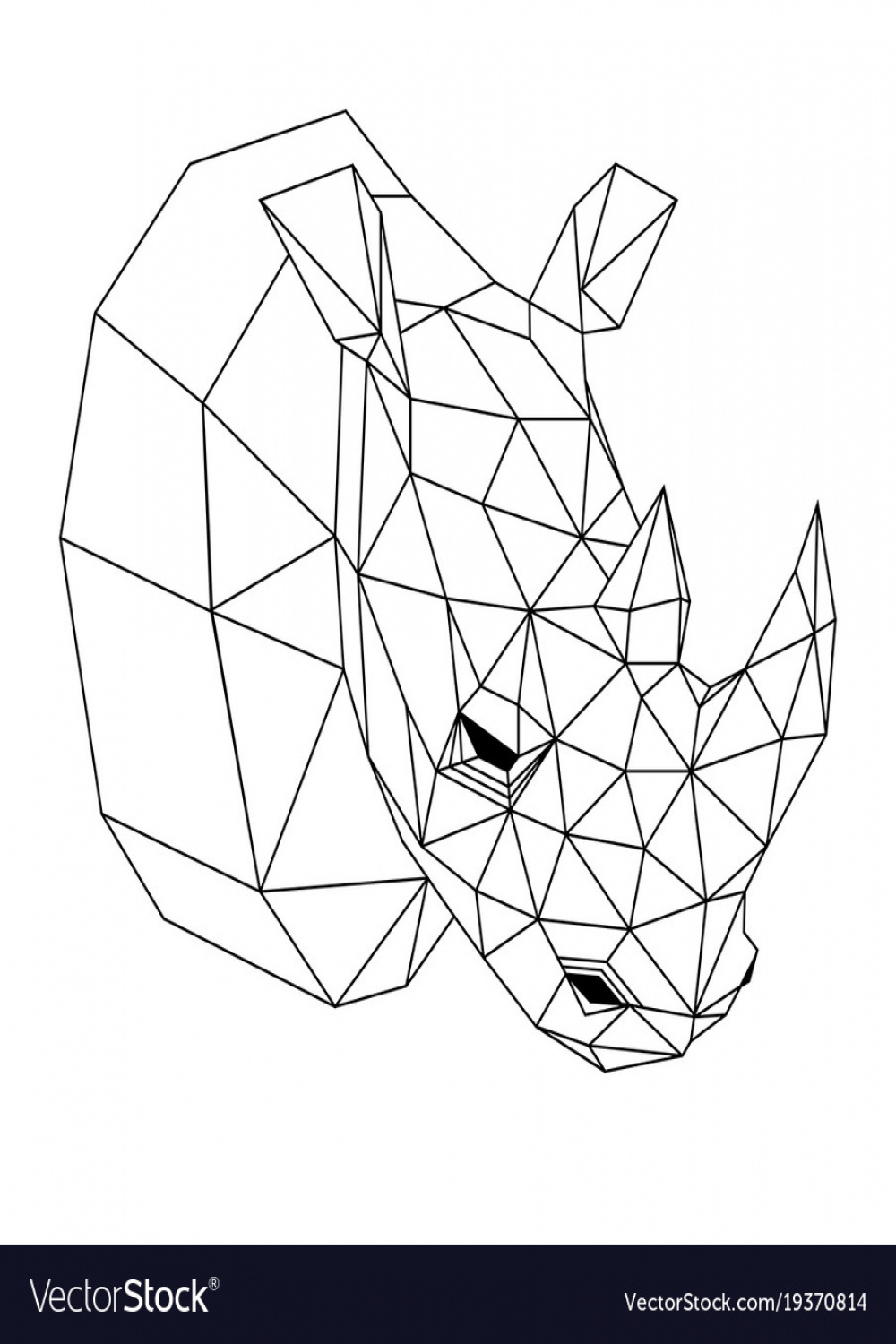 Geometric rhinoceros Royalty Free Vector Image