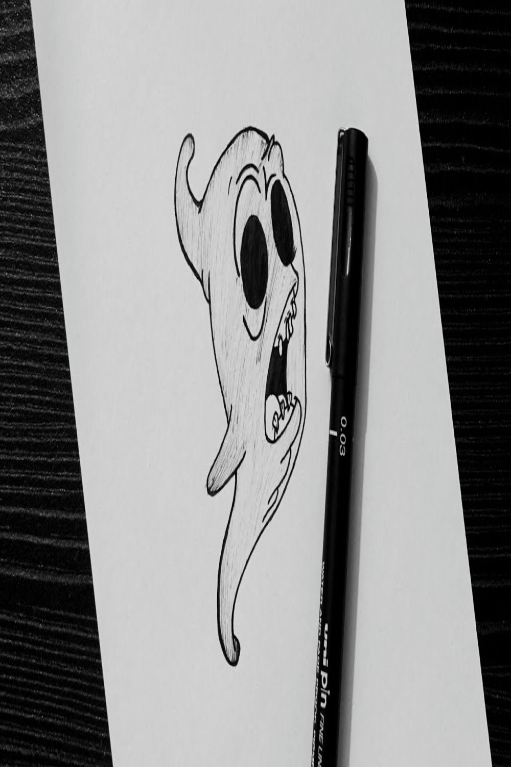 Ghost Drawing  How To Draw A Ghost  Doodle Art  Drawing With Pens