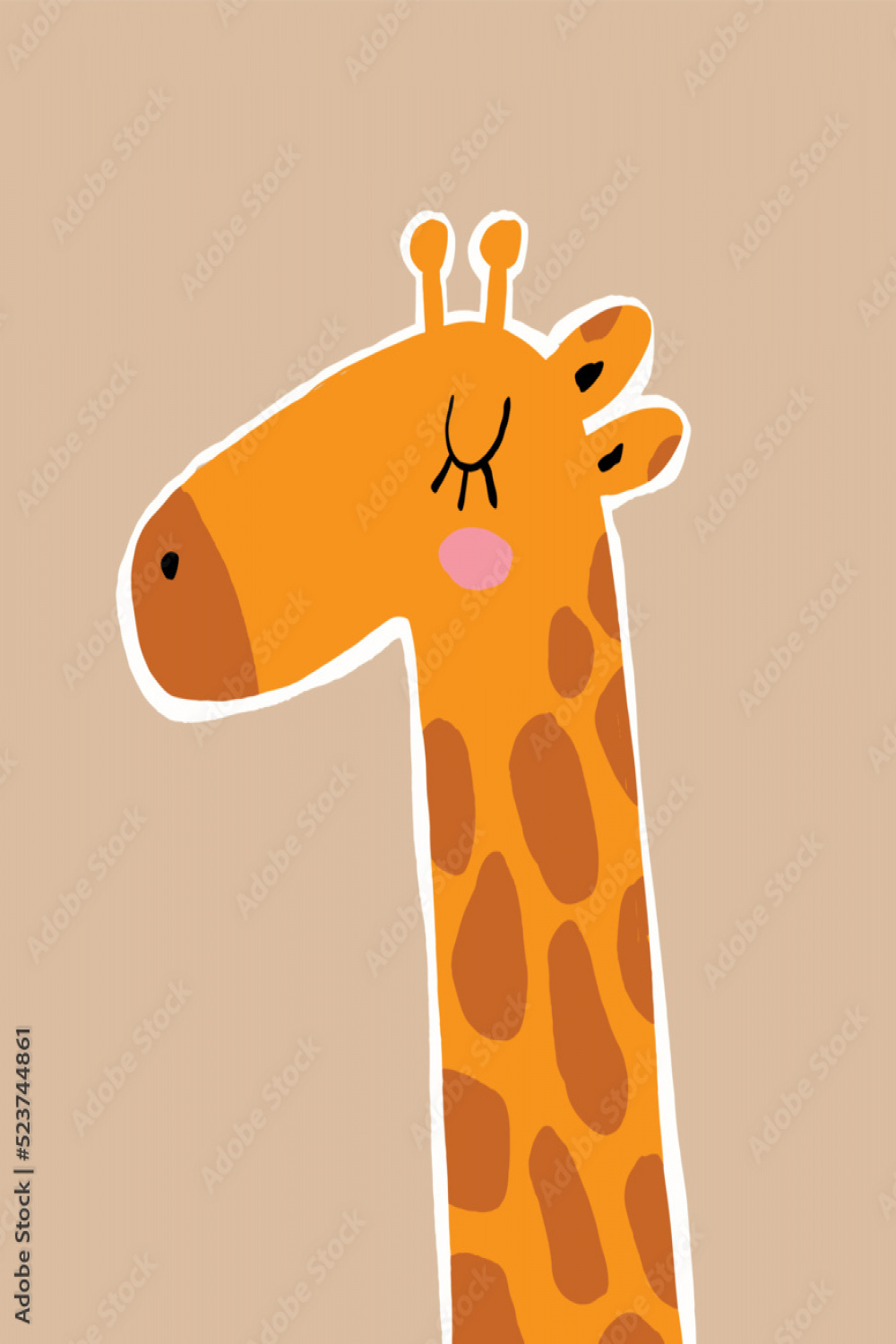 Giraffe Cartoon Illustration