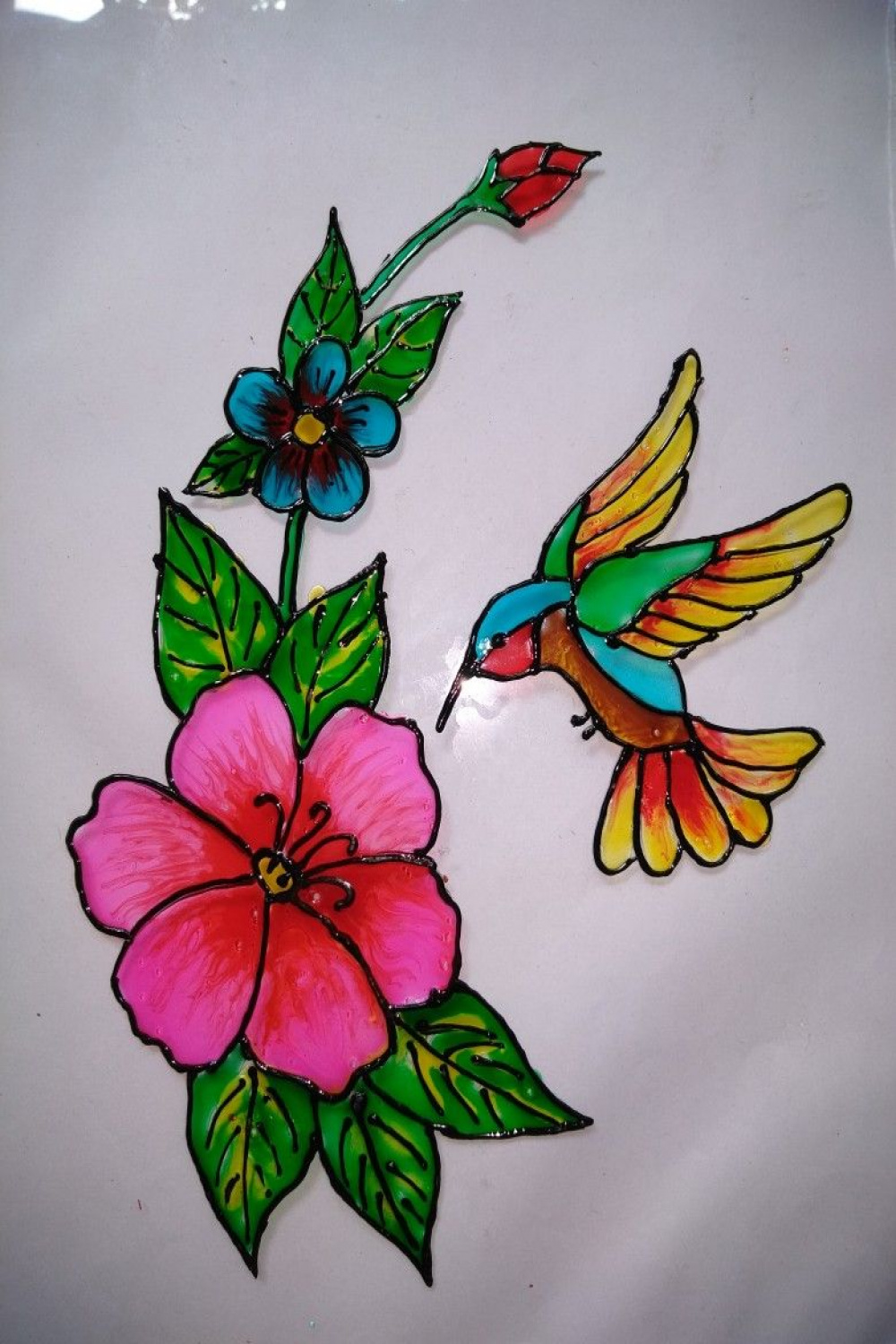 Glass Paint  Flower drawing, Glass painting, Glass painting patterns