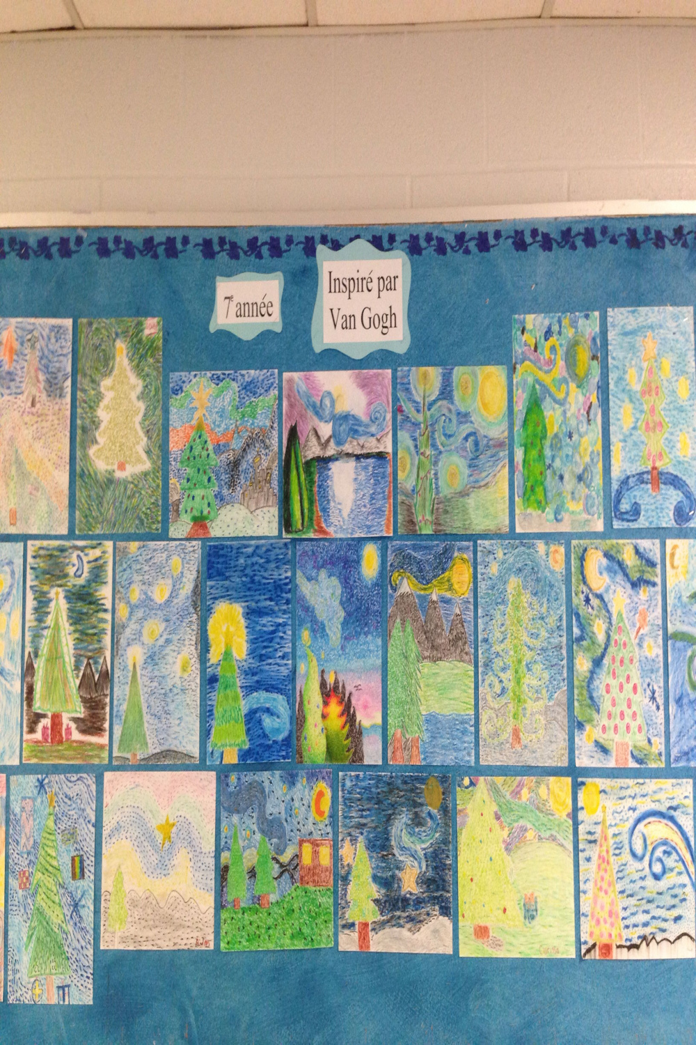 Grade  Art Project - Van Gogh inspired holiday art  Art lessons
