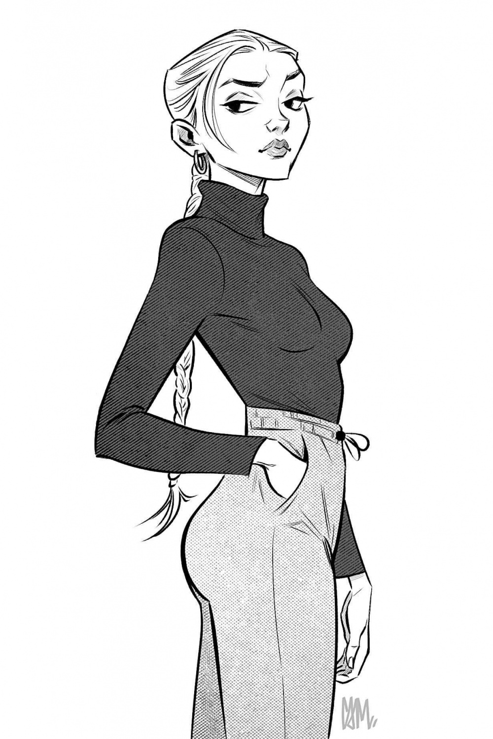 H&M Turtleneck, Cameron Mark  Female drawing poses, Female