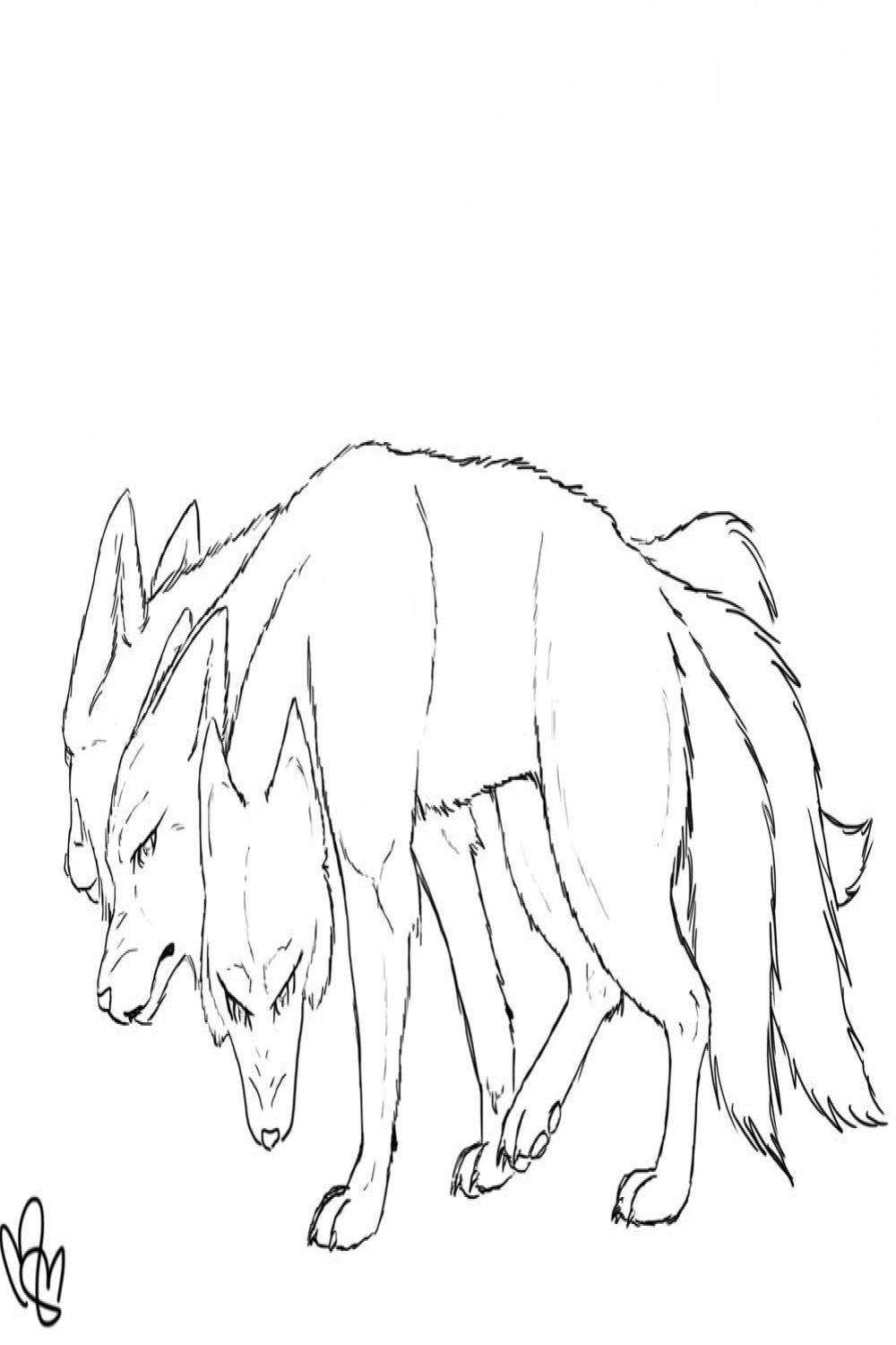 Headed Fox/Wolf by Halloween-Ink on DeviantArt