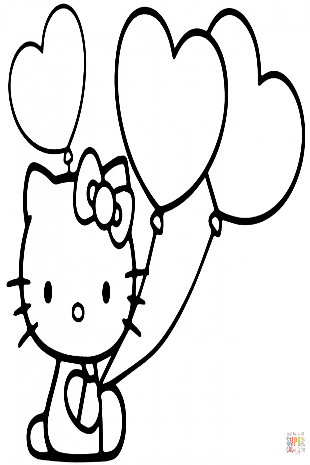 Hello kitty colouring pages, Hello kitty coloring, Kitty coloring