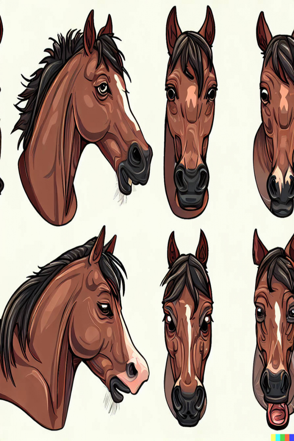 horse face expressions reference # by FutureRender on DeviantArt