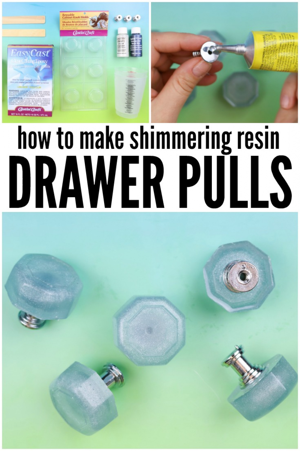 How Make Shimmering Drawer Pulls from Resin - Resin Crafts Blog