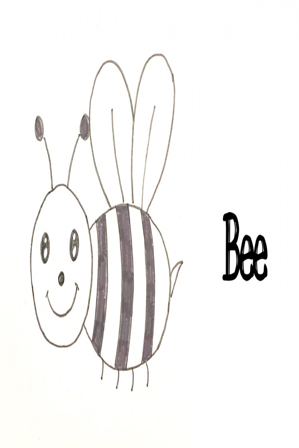 How to draw a bee / easy art lesson for beginners / pencil sketch for kids  / school drawing activity