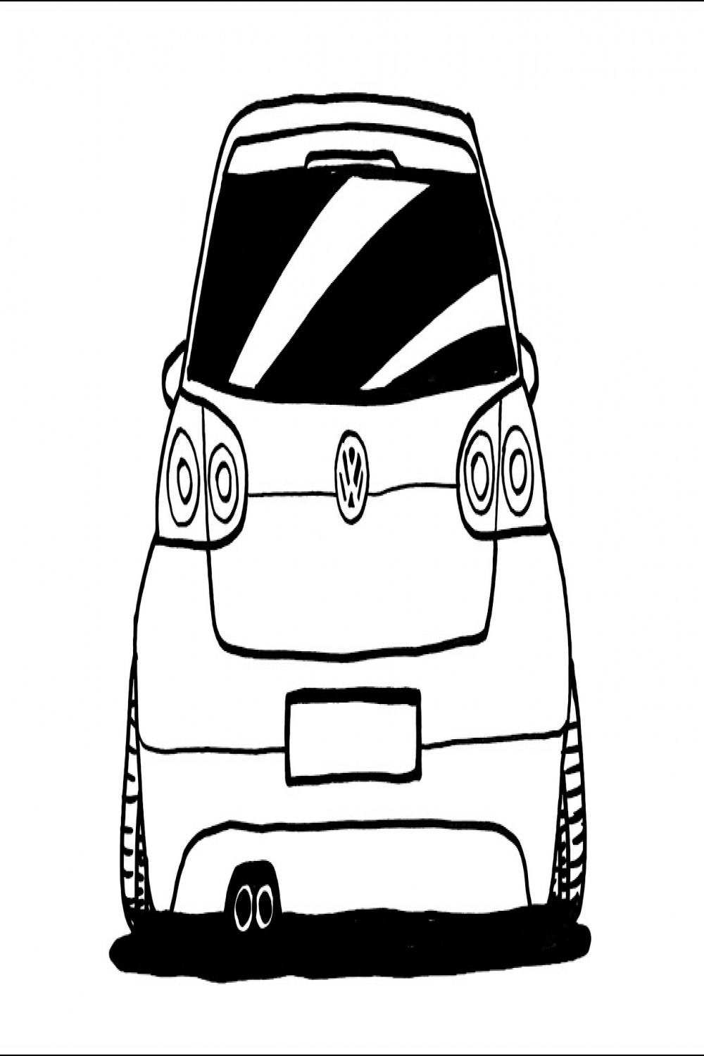 How To Draw a Car Volkswagen Golf Step by Step - How to draw a car easy -  Volkswagen Golf Drawing