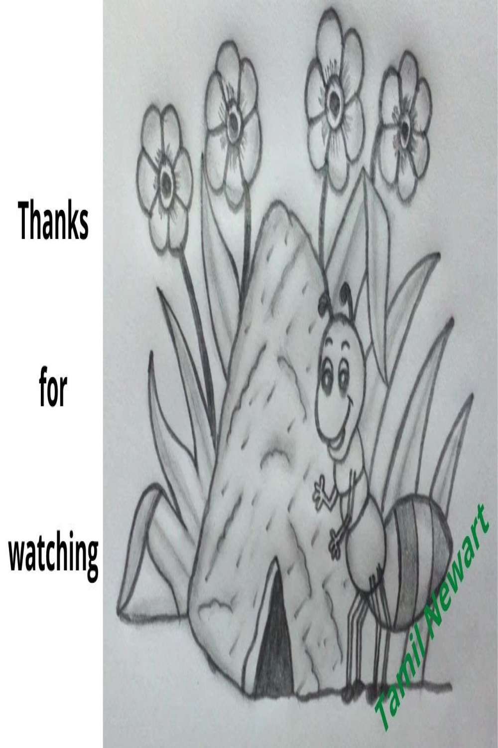 How to draw a Cute Ant house  Easy drawing  @TamilNewArt