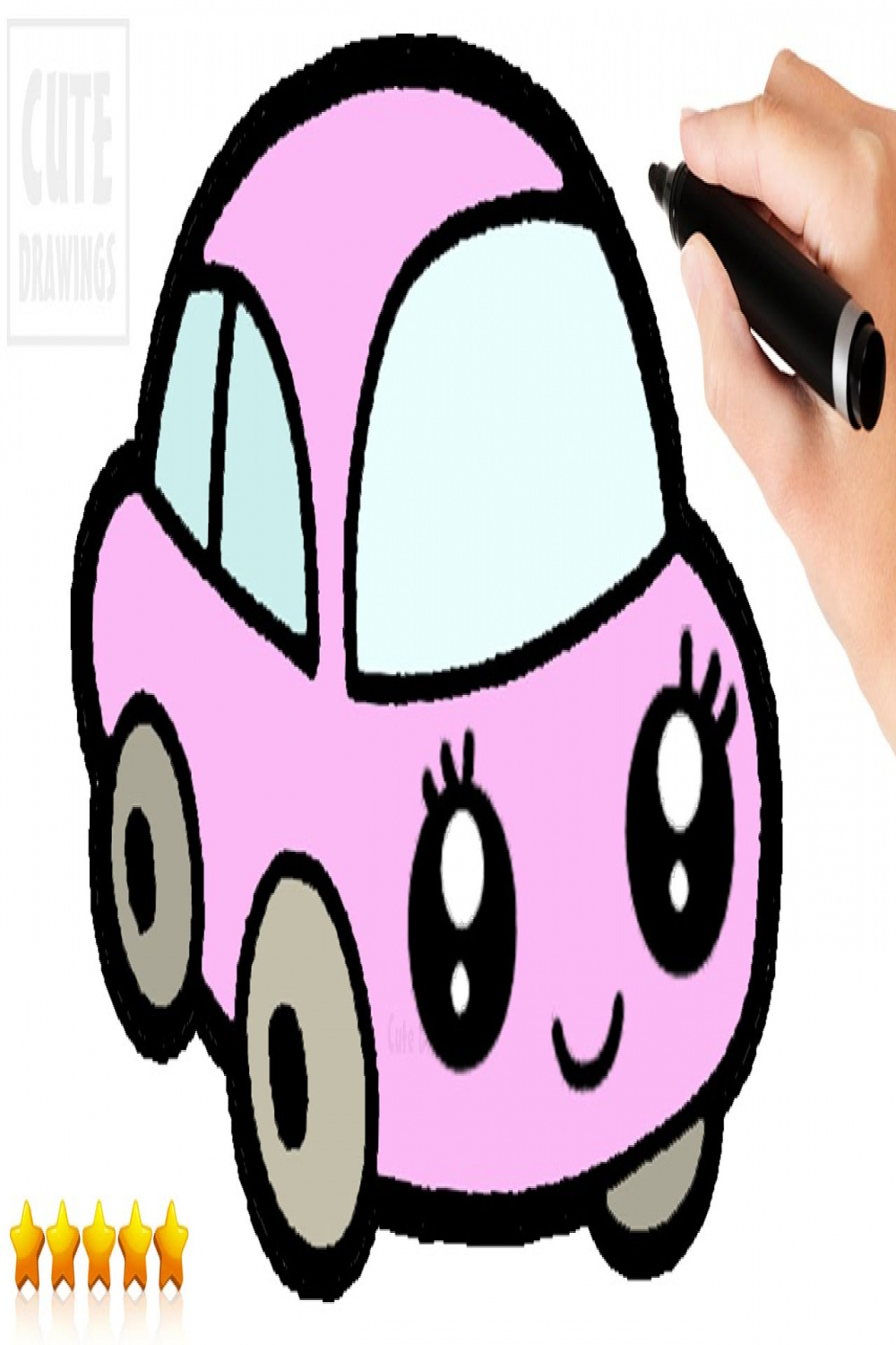 How to Draw a Cute Car Girl 💗