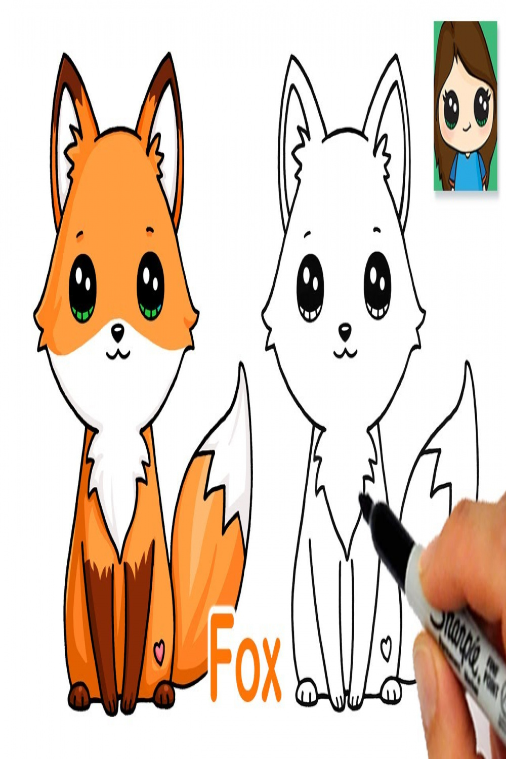 How to Draw a Cute Fox Easy 🦊New - YouTube