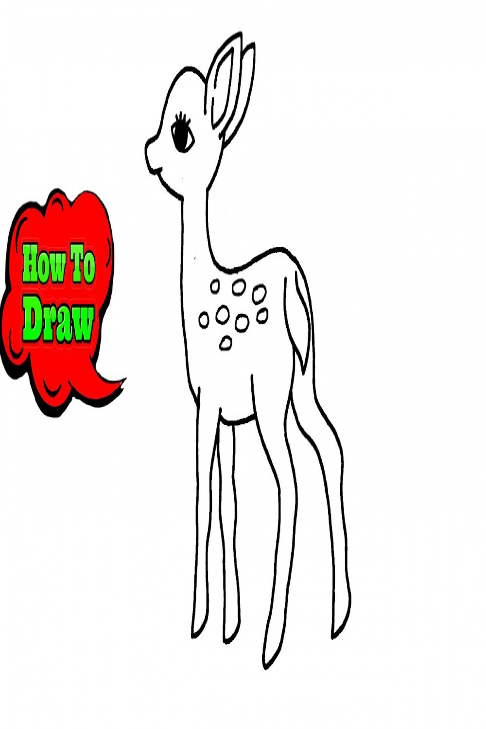 How To Draw A Deer  Cute Baby Deer Drawing Easy