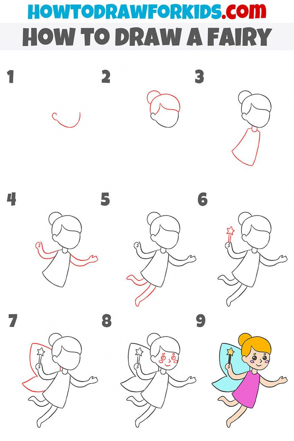 how to draw a fairy step by step  Fairy drawings, Drawing lessons