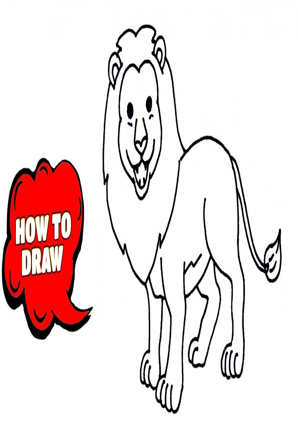 How to Draw a Lion easy  Lion Drawing Tutorial  Simple Drawing for Kids
