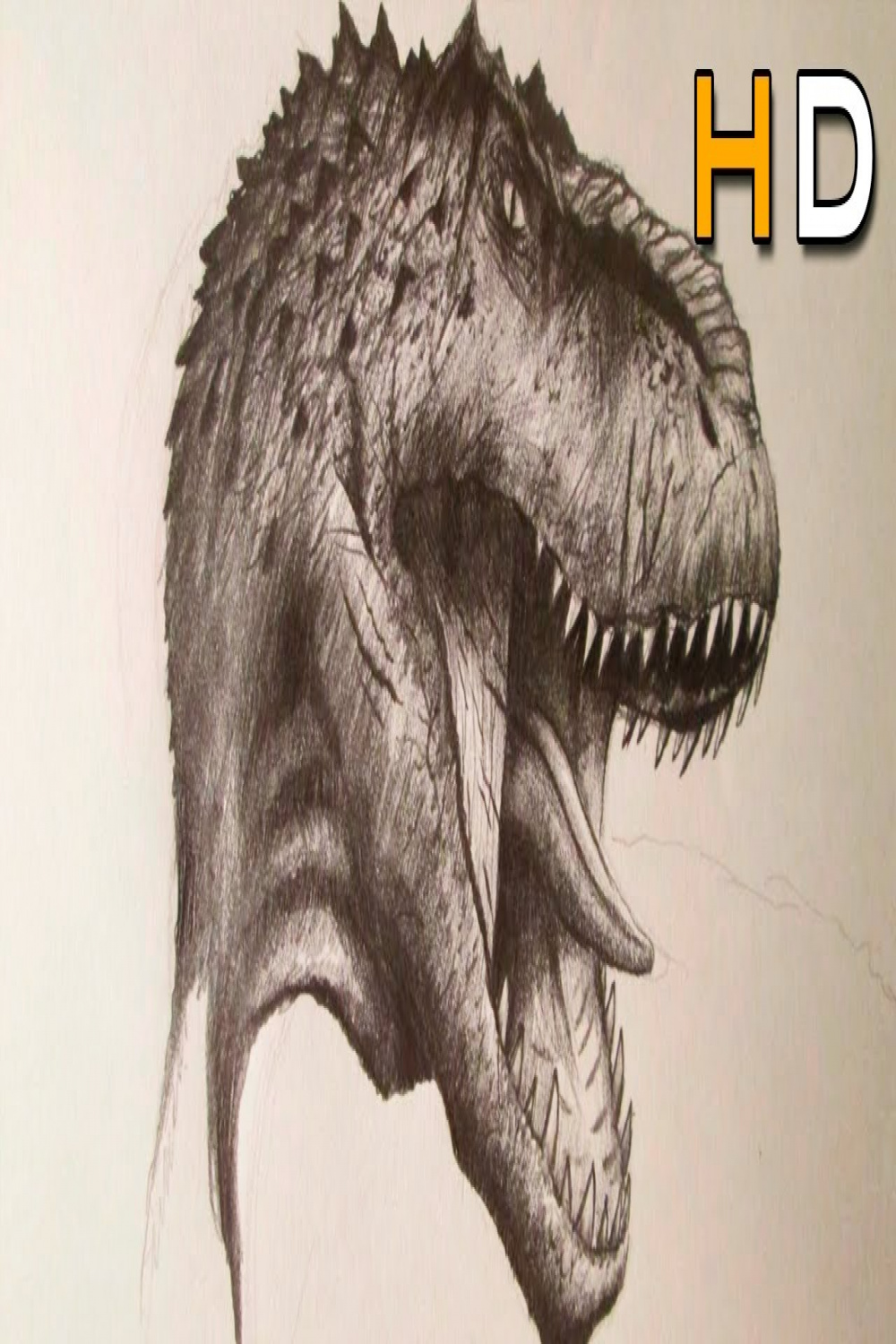 How to Draw a Realistic Dinosaur With Pencil Step by Step - Timelapse