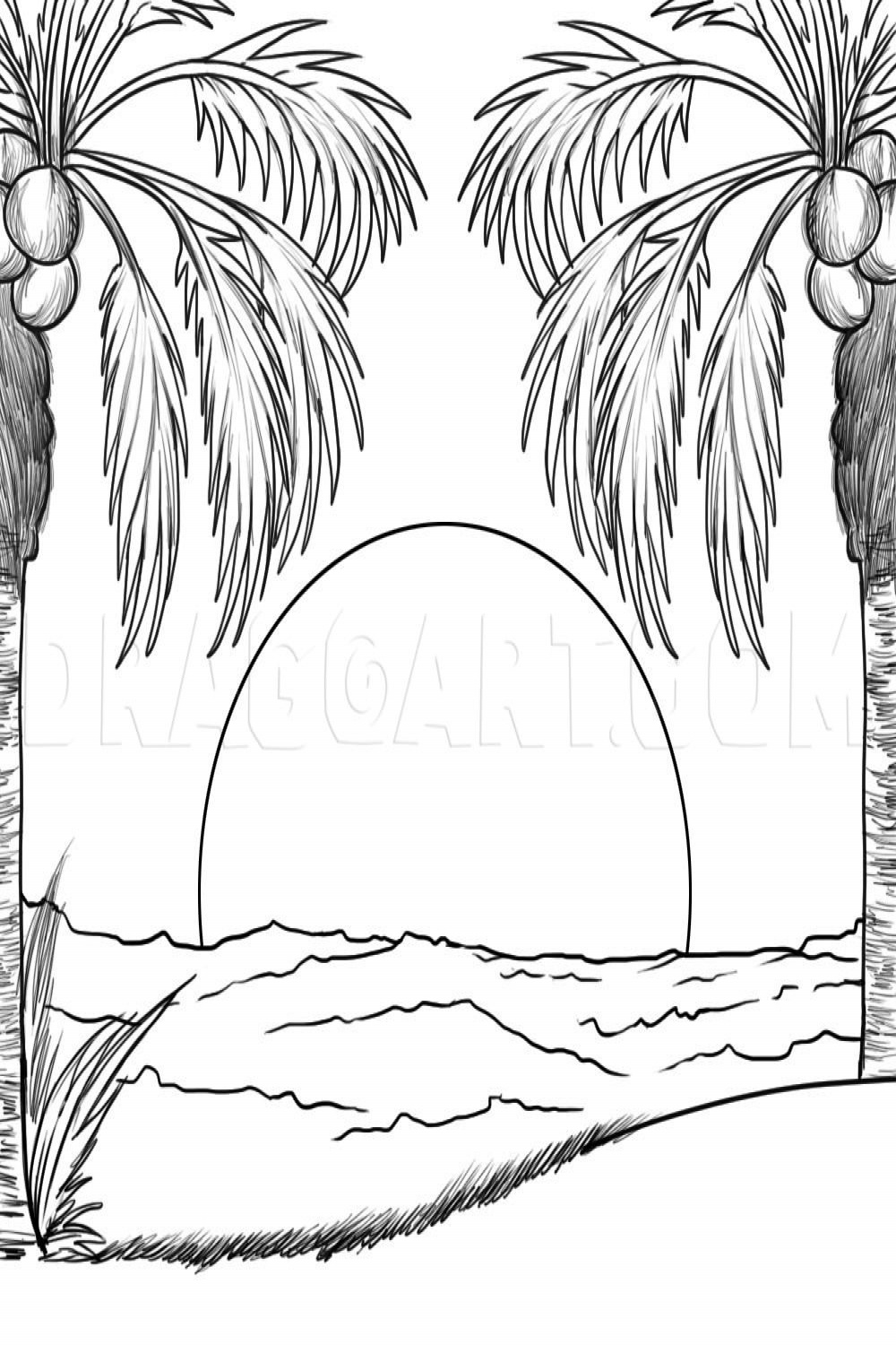 How To Draw A Sunset, Step by Step, Drawing Guide, by Dawn