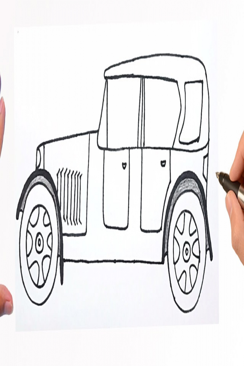 How to draw a VINTAGE car step by step  Easy Drawing Tutorial