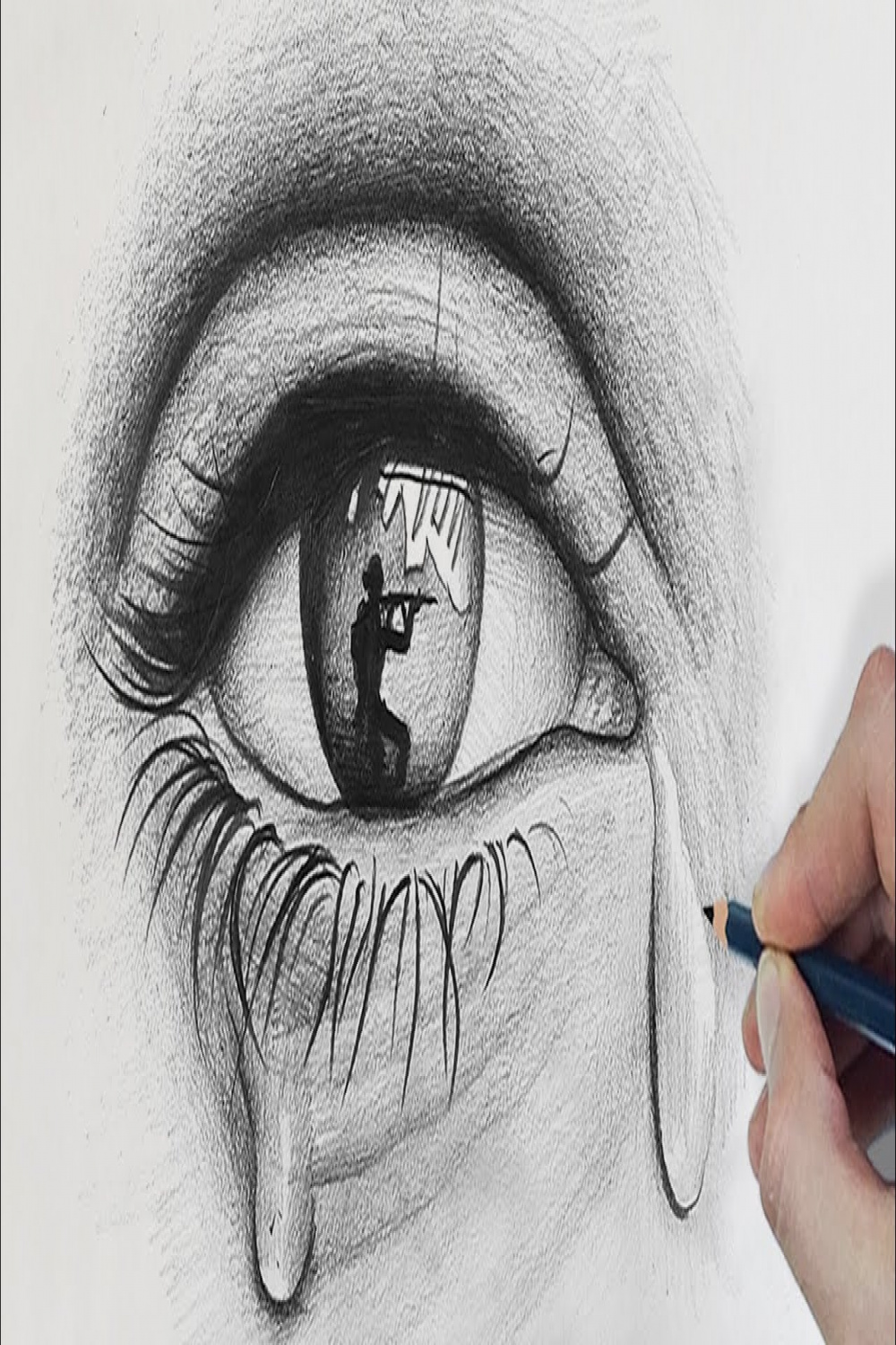 How To Draw an Eye with Tears Drawing - Crying Eye Drawing Tutorial