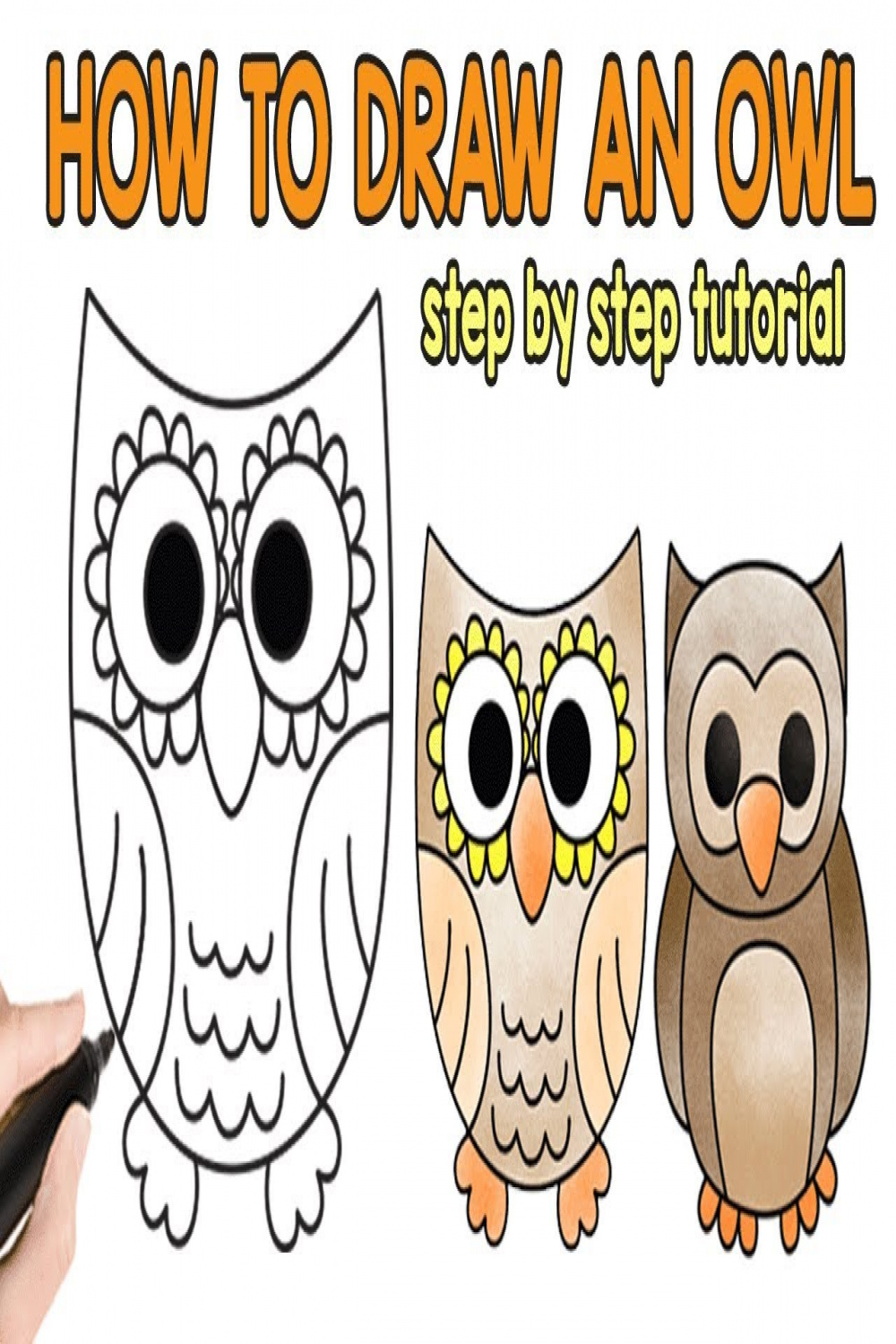 How to Draw an Owl - simple drawing tutorial