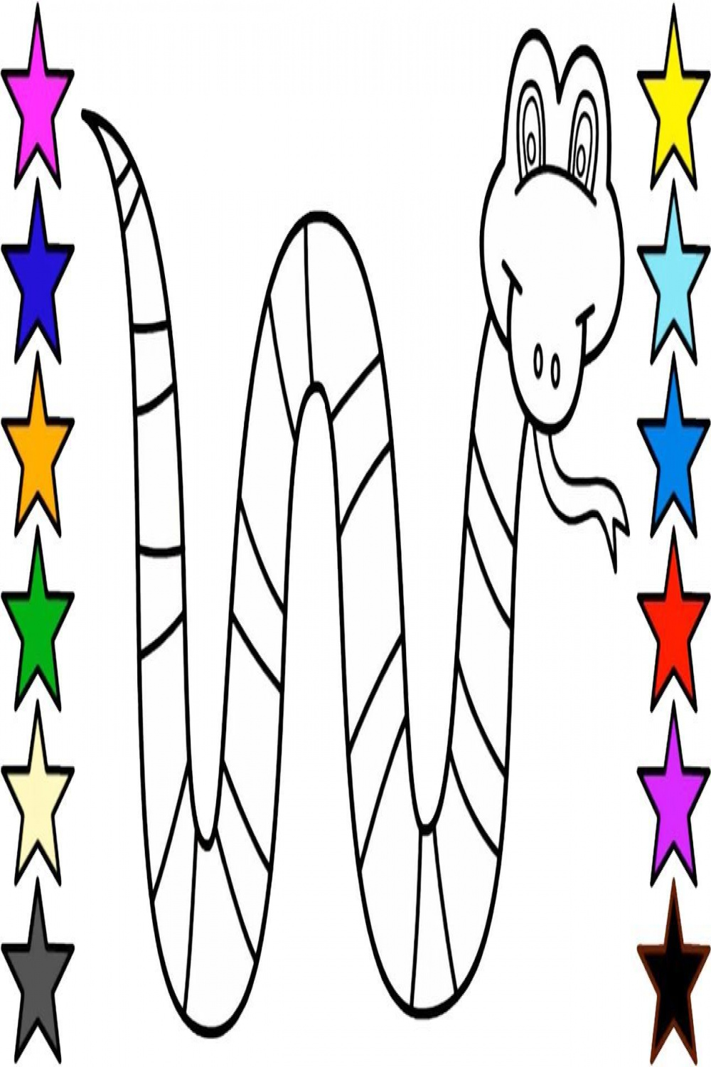 How to Draw and Color a Snake  Snake Drawing and Coloring for Kids  Snake  drawing, Snakes for kids, Snake painting