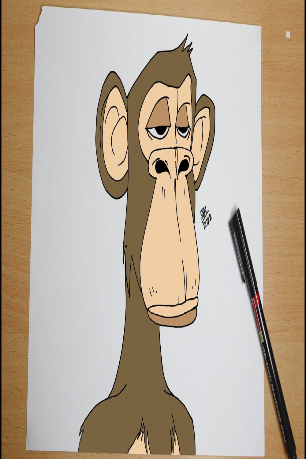 How to draw Bored Ape NFT  Step by step