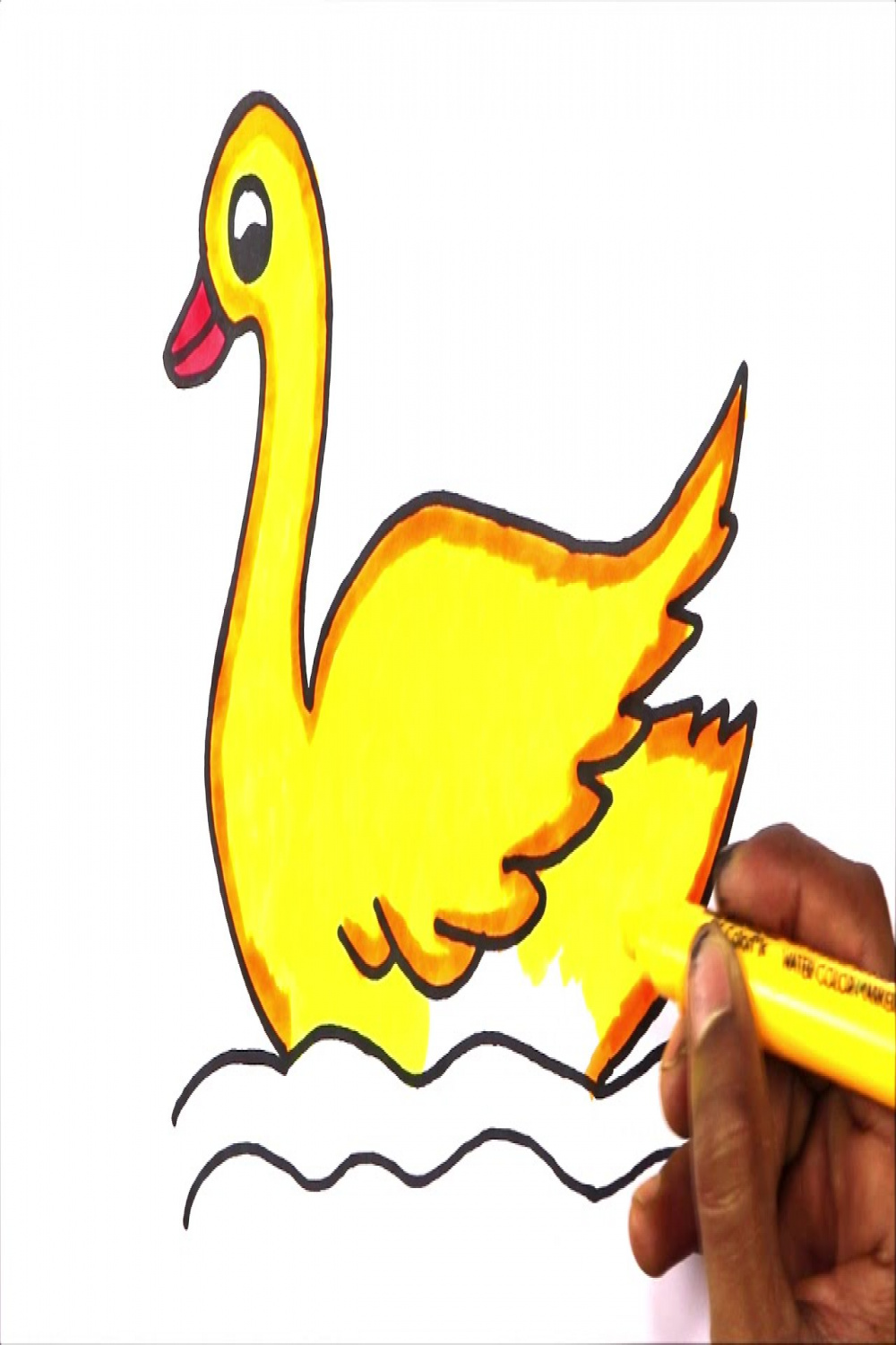 how to draw duck drawing easy coloring painting beginner  duck very easy  drawing cute drawings tips