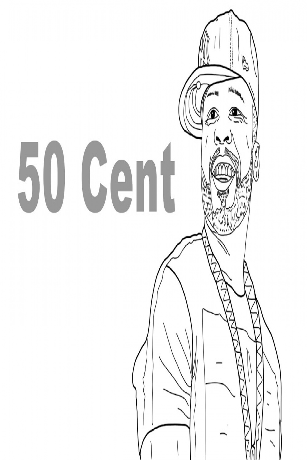 How to draw easy rapper  Cent