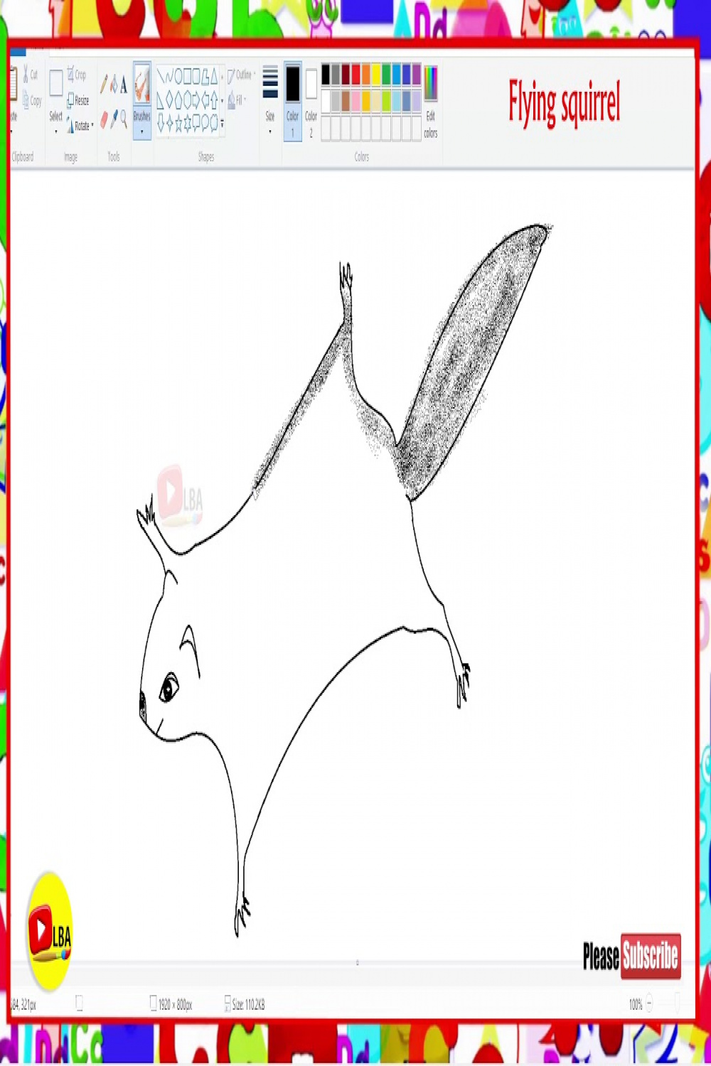 How to draw Flying Squirrel  LearnByArts