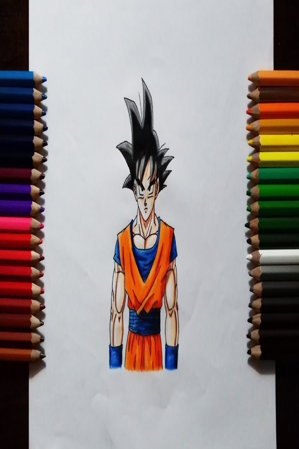 How To Draw Goku Base Form  Step By Step Tutorial