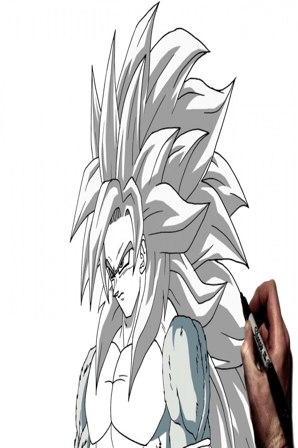 How To Draw Goku (SSJ)  Step By Step  Dragonball