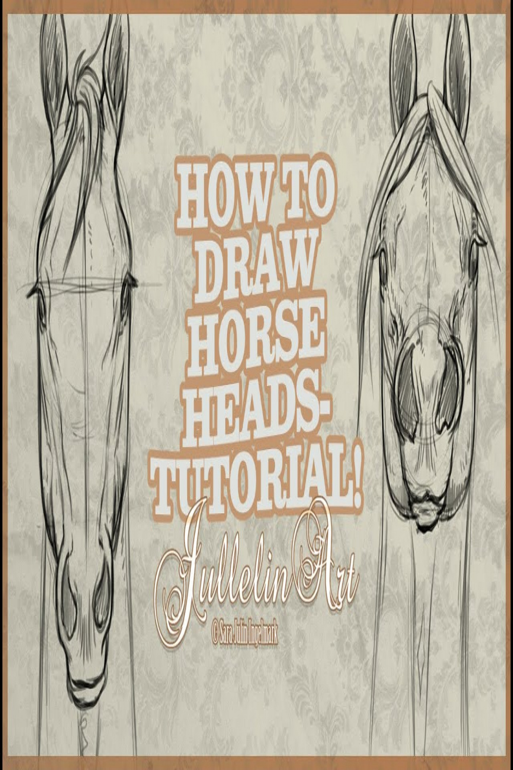 How To Draw Horse Heads From The Front - Tutorial!