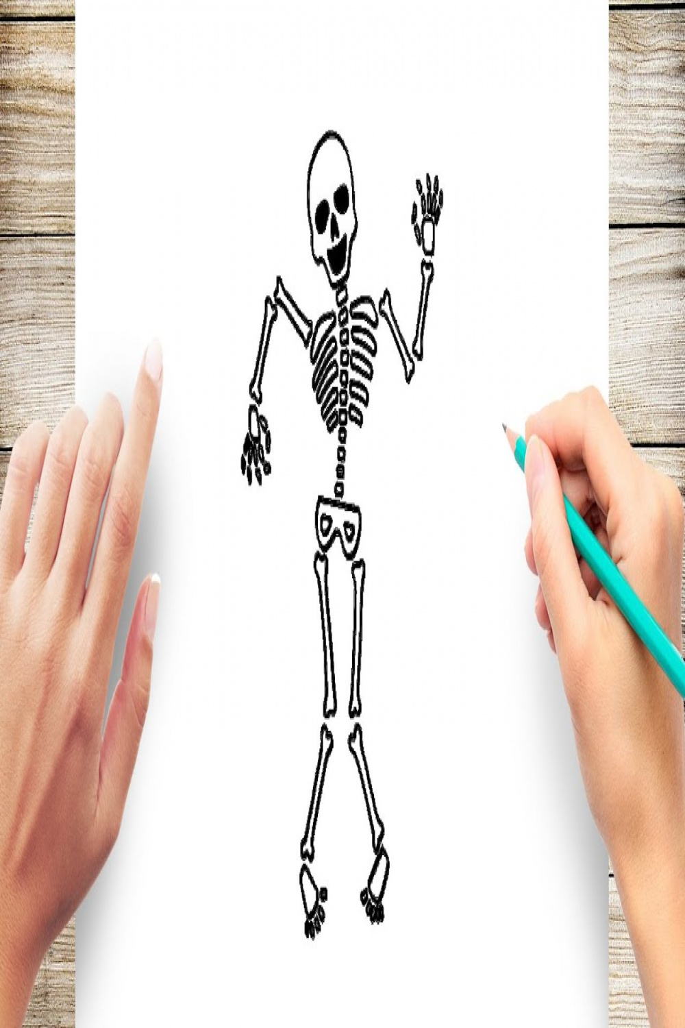 How To Draw Human Skeleton Step by Step #HumanSkeleton