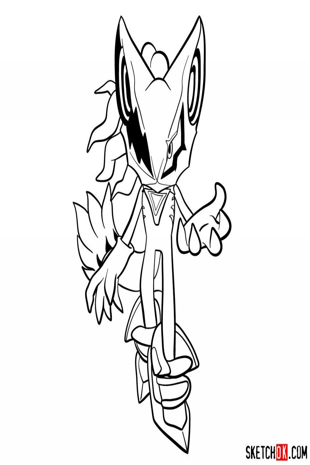 How to draw Infinite the Jackal  Easy drawings, How to draw sonic