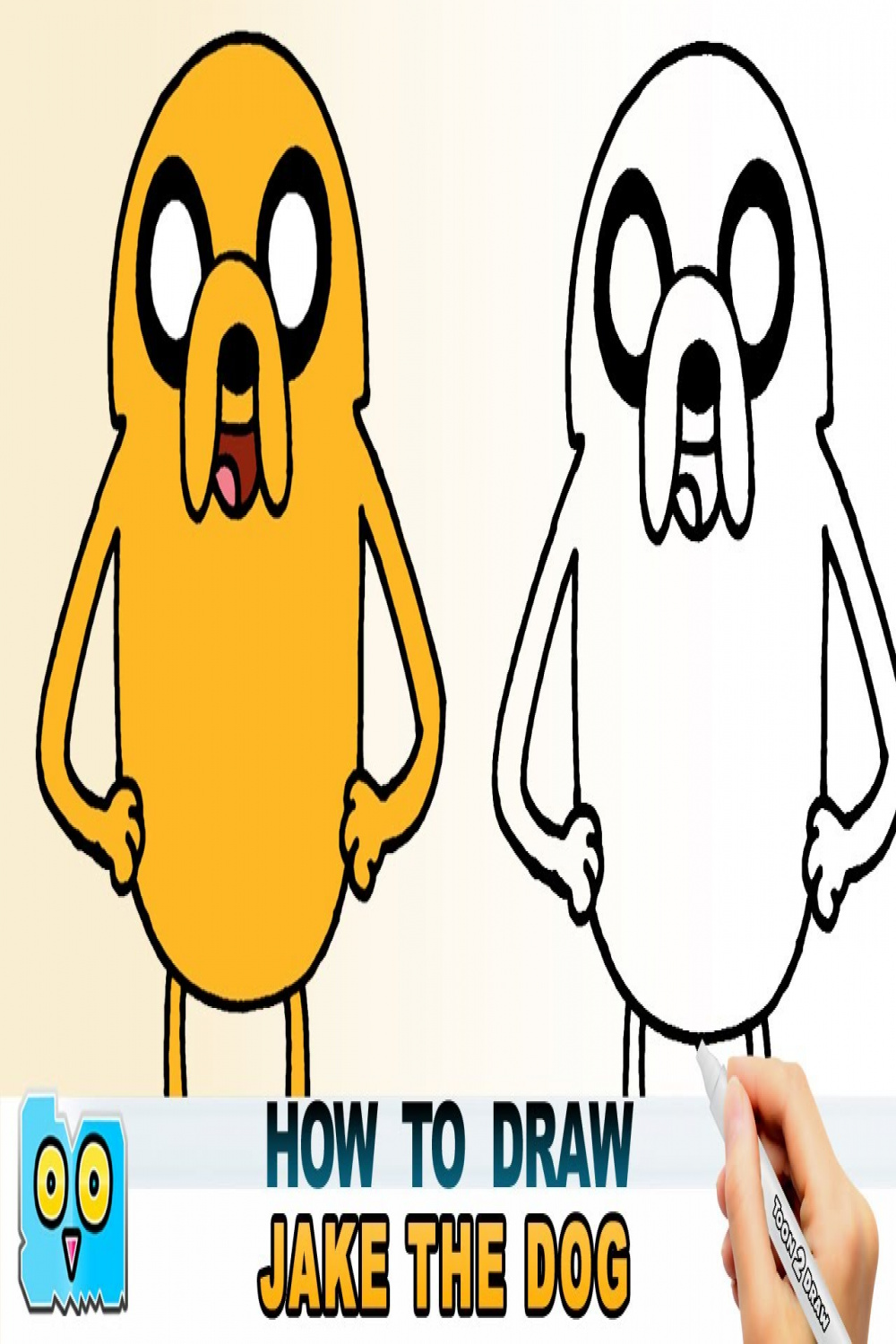 How to Draw Jake the Dog from Adventure Time