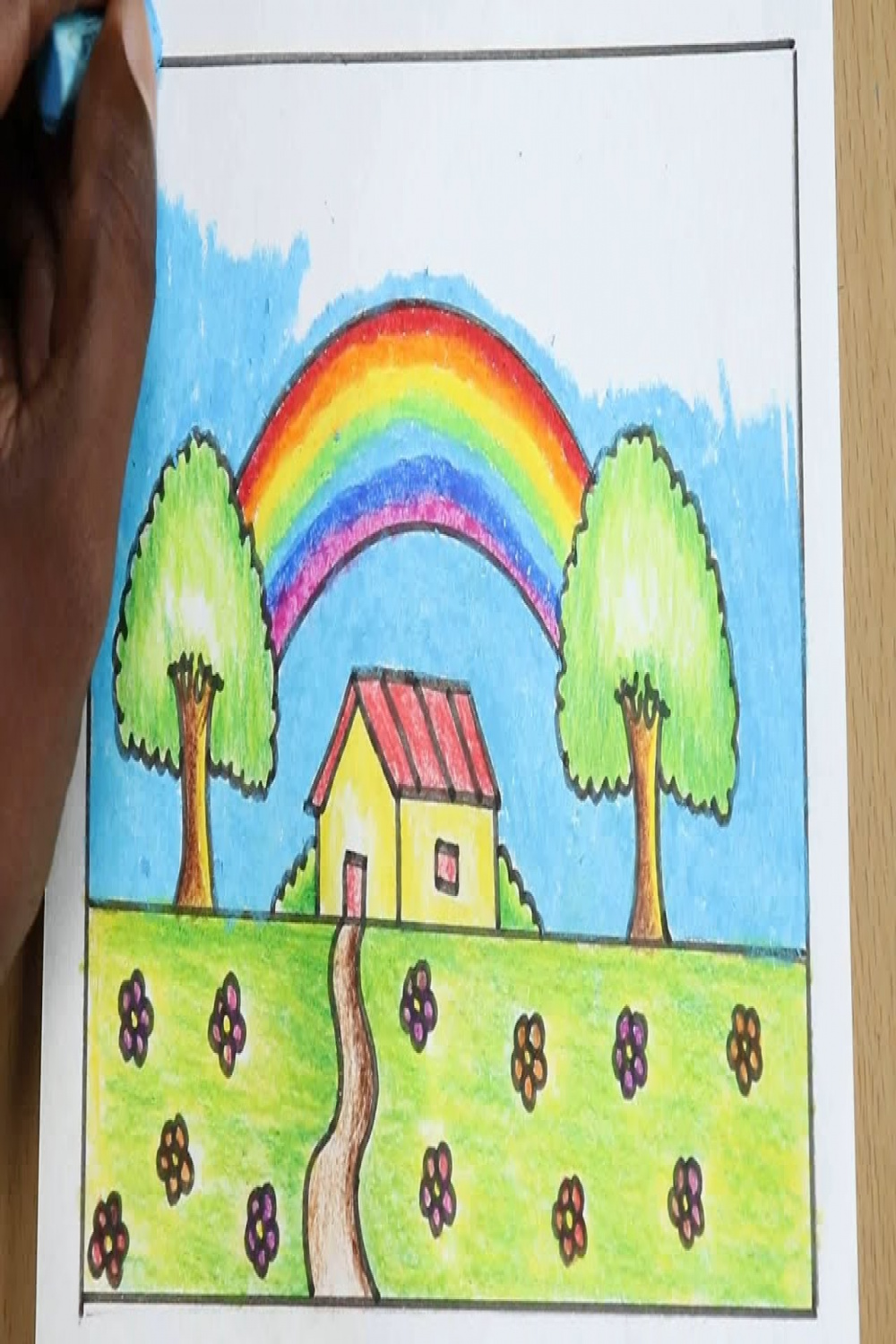 How to draw Simple and easy scenery drawing  Scenery drawing  Nature  drawing