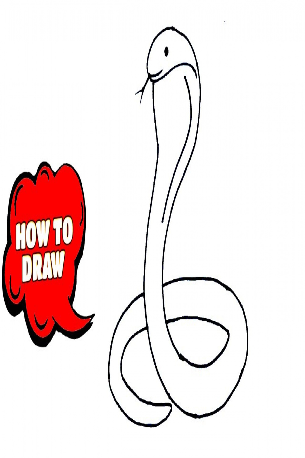 How to Draw Snake  Cute Snake Drawing  Easy Animals Drawings step by step