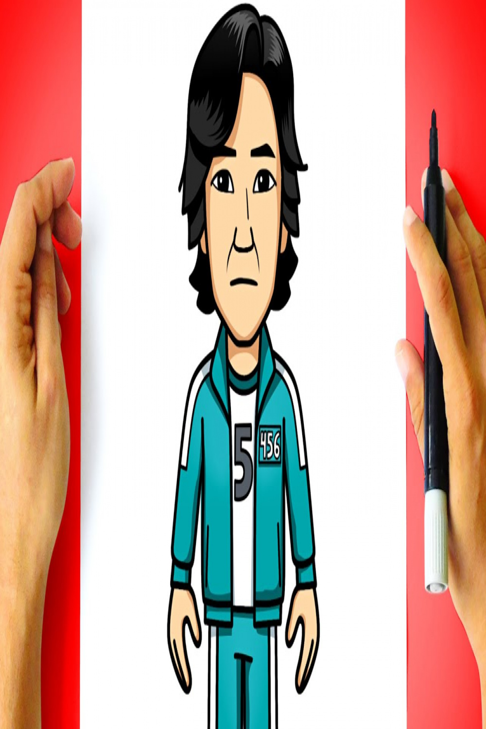 How to DRAW SQUID GAME PLAYER  GI-HUN