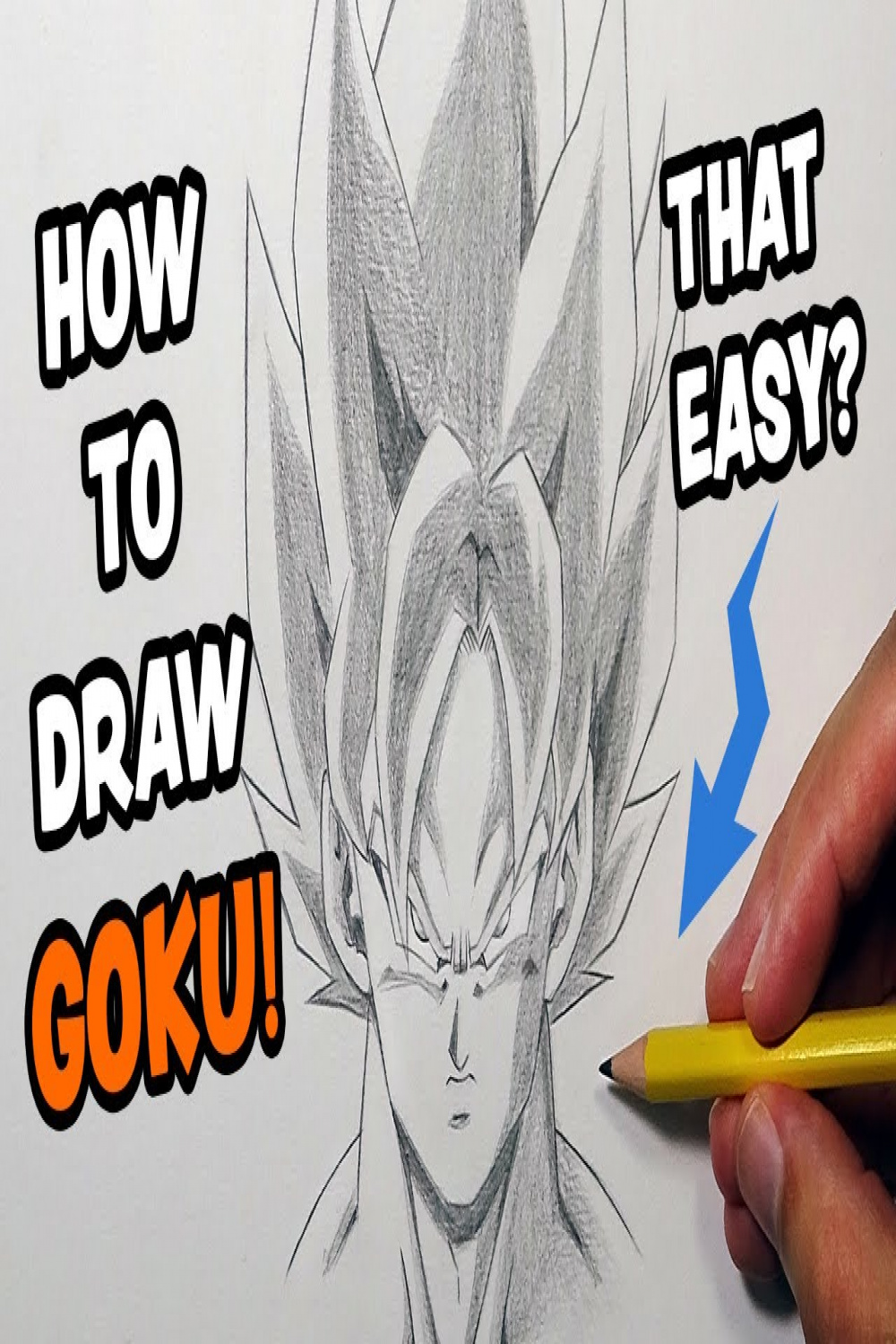 How To Draw Super Saiyan Goku For BEGINNERS - Step By Step Tutorial!