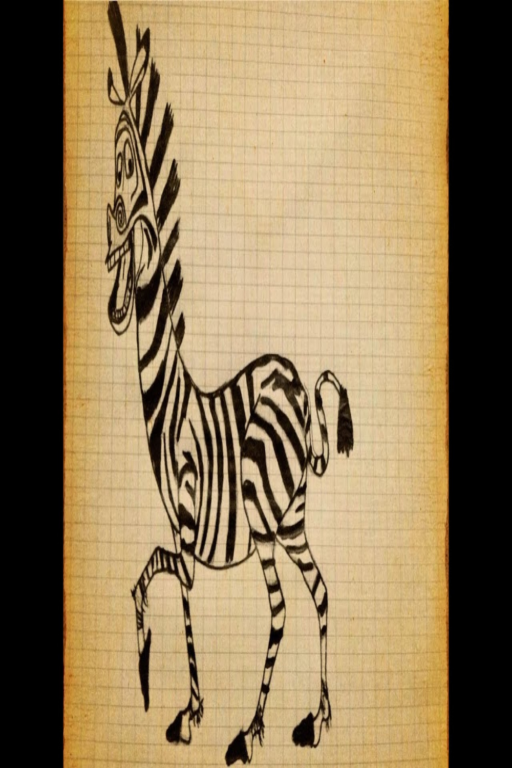 How to draw Zebra-Marty Madagascar