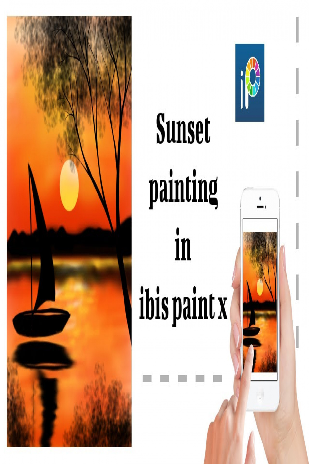 how to paint beautiful sunset painting in ibis paint x  step by step