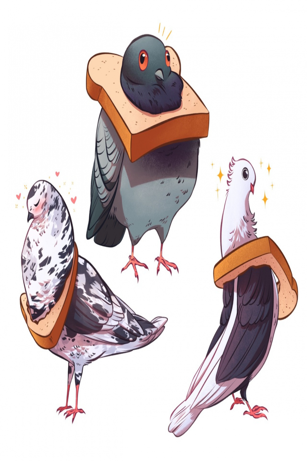 I Made These — Stylish pigeons making bread fashion
