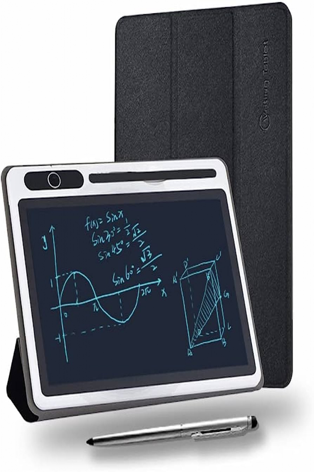 Inch LCD Writing Notebook, Electronic Handwriting Tablet with PU Case  Electronic Drawing Pad Gift for Kids Adults Home School Office (Black)