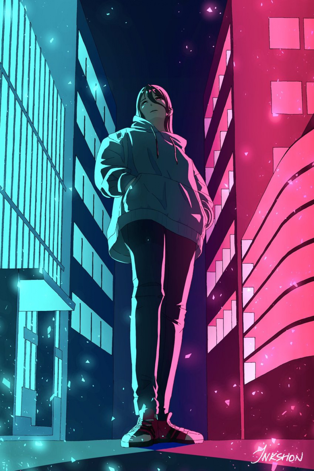 Inkshon on X: "Night and streets .