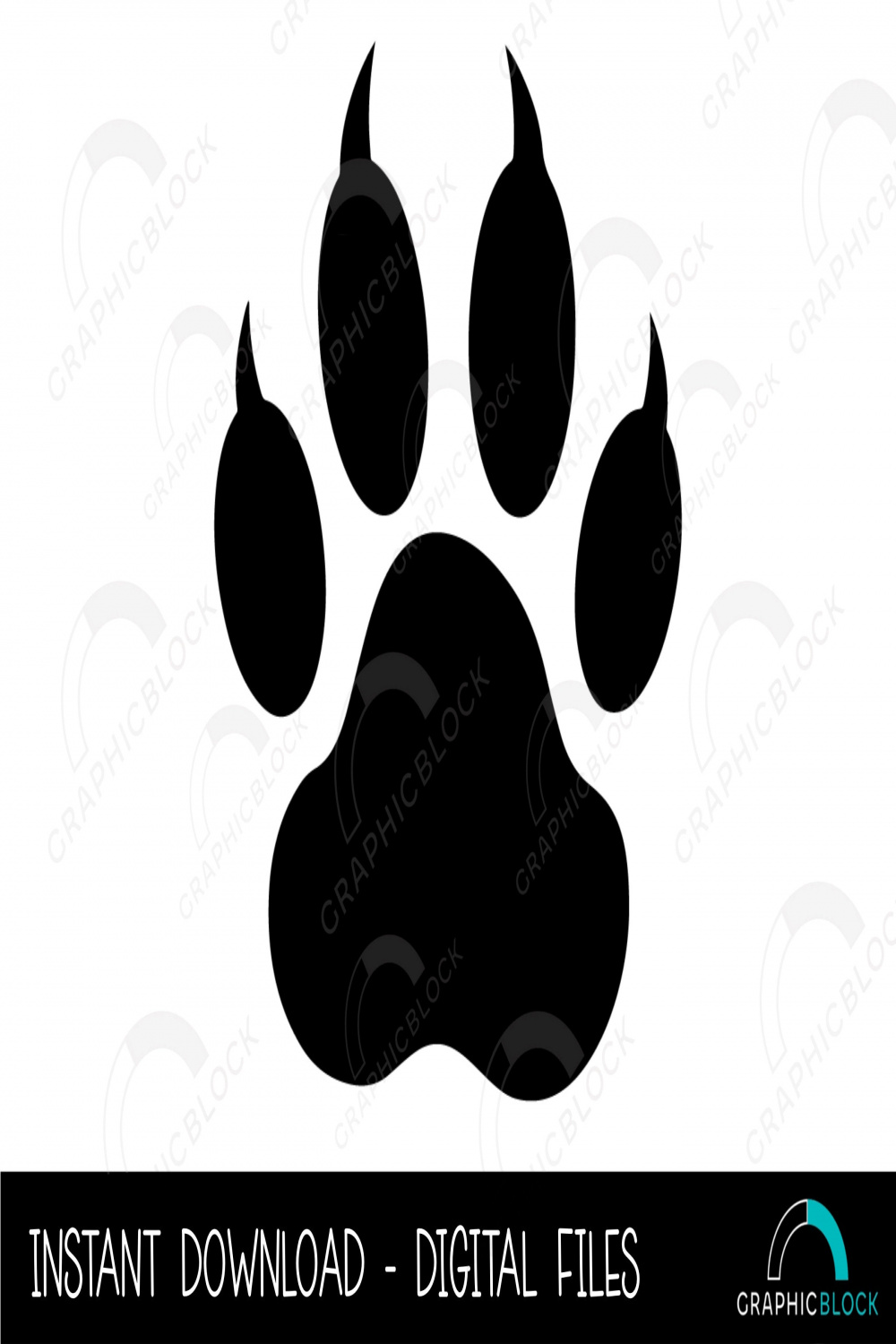 Jaguar Claw Print Stencil - Etsy