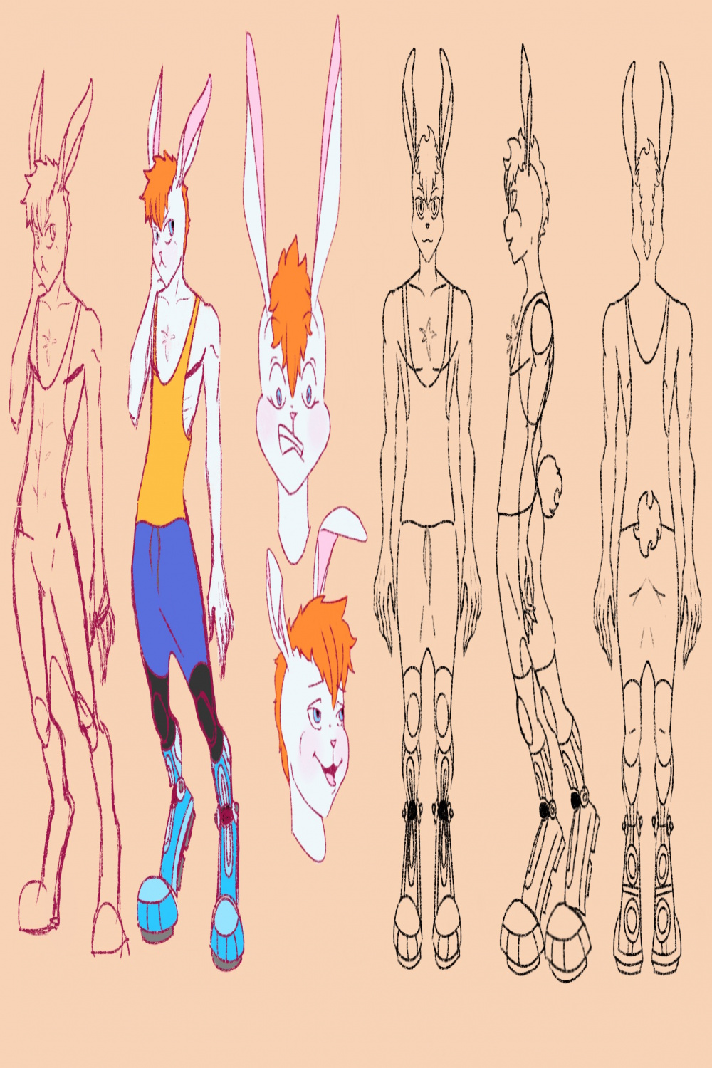 Jasper, Thu humanoid cyborg rabbit by amgralz on DeviantArt